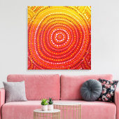 Aboriginal geïnspireerd Premium verpakt Canvas Afdruk (Insitu (Woonkamer))
