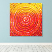 Aboriginal geïnspireerd Premium verpakt Canvas Afdruk (Insitu (Houten vloer))