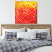 Aboriginal geïnspireerd Premium verpakt Canvas Afdruk (Insitu (Slaapkamer))