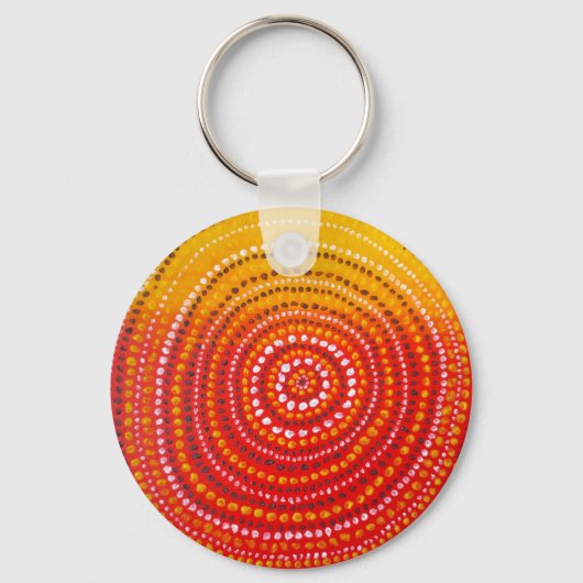 Aboriginal geïnspireerde keyring sleutelhanger (Voorkant)
