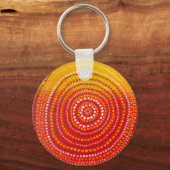 Aboriginal geïnspireerde keyring sleutelhanger (Voorkant)
