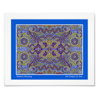 Aboriginal geïnspireerde stipte design van Gina Foto Afdruk