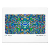 Aboriginal geïnspireerde stipte design van Gina Foto Afdruk (Voorkant)