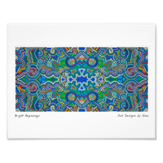 Aboriginal geïnspireerde stipte design van Gina Foto Afdruk