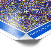 Aboriginal geïnspireerde stipte design van Gina Foto Afdruk (Hoek)