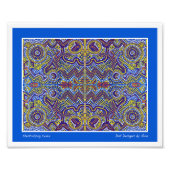 Aboriginal geïnspireerde stipte design van Gina Foto Afdruk (Voorkant)