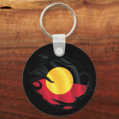 Aboriginal gescheurde vlag sleutelhanger (Achterkant)