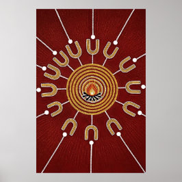 Aboriginal Harmony - Fireside Artistry Poster