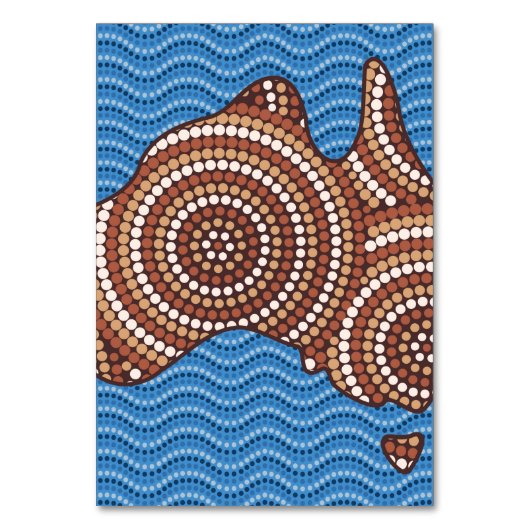 Aboriginal kaart dot painting (Voorkant)