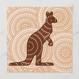Aboriginal kangaroo stipschilderij