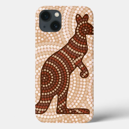 Aboriginal kangaroo stipschilderij Case-Mate iPhone case (Achterkant)