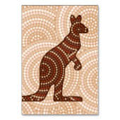 Aboriginal kangaroo stipschilderij kaart (Voorkant)