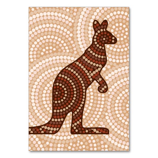 Aboriginal kangaroo stipschilderij kaart (Voorkant)