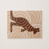 Aboriginal kangaroo stipschilderij legpuzzel (Horizontaal)