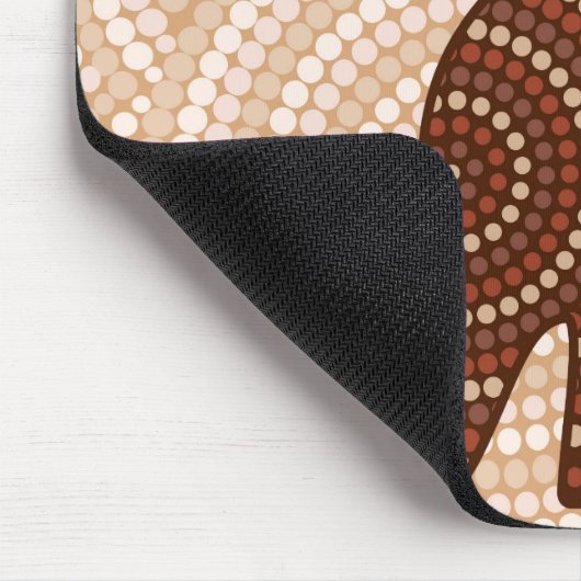 Aboriginal kangaroo stipschilderij muismat (Hoek)