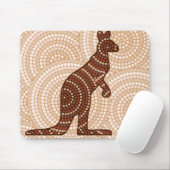 Aboriginal kangaroo stipschilderij muismat (Met muis)