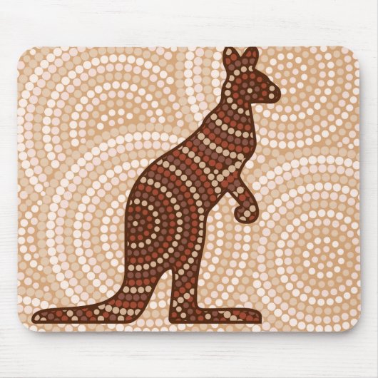 Aboriginal kangaroo stipschilderij muismat (Voorkant)