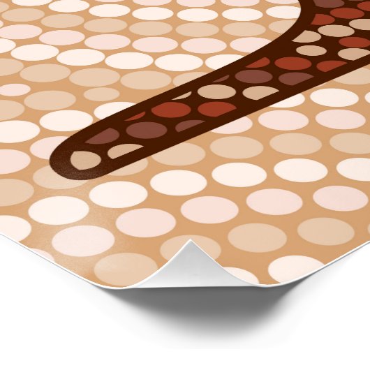 Aboriginal kangaroo stipschilderij perfect poster (Hoek)