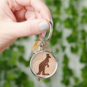 Aboriginal kangaroo stipschilderij sleutelhanger (Hand)