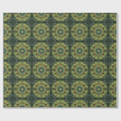 Aboriginal kunststijl groen inpakpapier (Vlak)