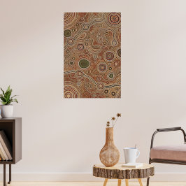 Aboriginal Map Dot Poster
