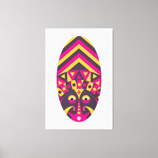 Aboriginal Masker Canvas Afdruk (Voorkant)