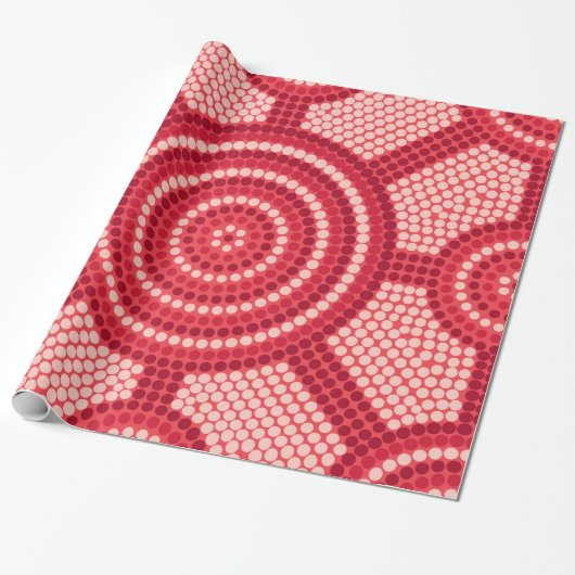 Aboriginal Meetingplace Waratah Cadeaupapier (Uitgerold)