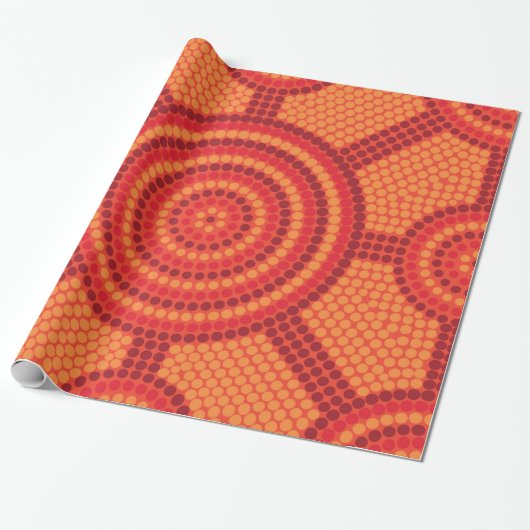 Aboriginal Meetplace Fire Cadeaupapier (Uitgerold)