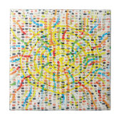 Aboriginal Modern Vier Keramische Tegel Tegeltje (Voorkant)