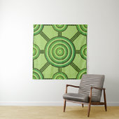 Aboriginal ontmoetingsplaats regenwoud wandkleed (In Situ (horizontaal))