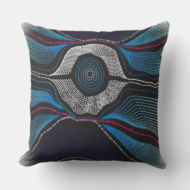 Aboriginal ontwerp twee Sierkussen (Voorkant)