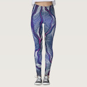 Aboriginal Pattern 16 Scarf Leggings (Voorkant)