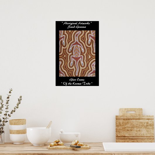 Aboriginal Poster, print van SAND GOANNA (Keuken)