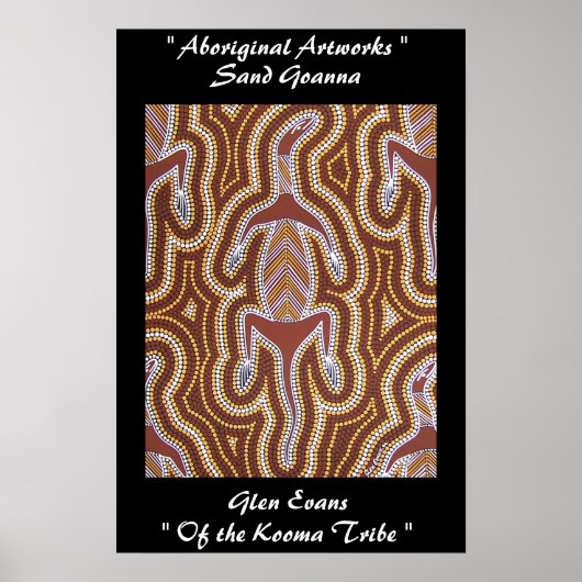 Aboriginal Poster, print van SAND GOANNA (Voorkant)