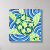 Aboriginal schilderij met schildpad canvas afdruk (Voorkant)