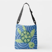 Aboriginal schilderij met schildpad crossbody tas (Voorkant)
