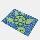 Aboriginal schilderij met schildpad deurmat (Schuin)