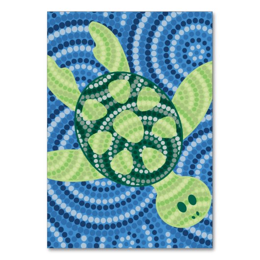 Aboriginal schilderij met schildpad kaart (Voorkant)