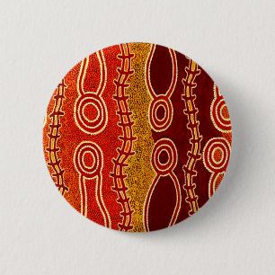 Aboriginal Slangen . Ronde Button 5,7 Cm