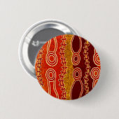 Aboriginal Slangen . Ronde Button 5,7 Cm (Voorkant /achterkant)