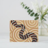 Aboriginal slangenschilderij briefkaart (Staand voorkant)