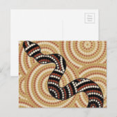 Aboriginal slangenschilderij briefkaart (Voorkant / Achterkant)