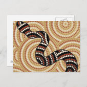 Aboriginal slangenschilderij briefkaart (Voorkant / Achterkant)