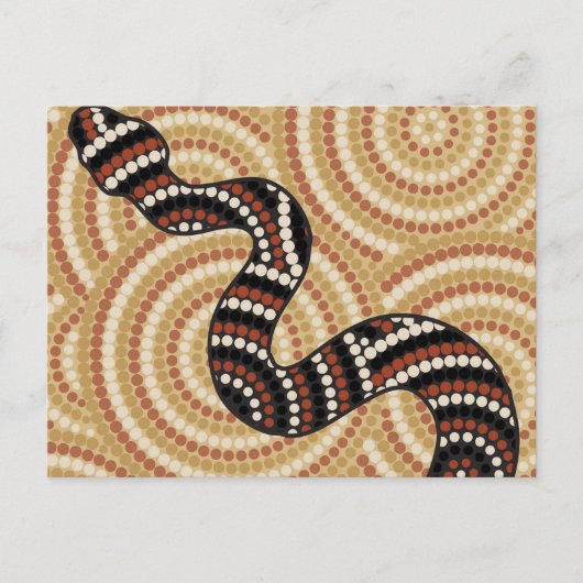 Aboriginal slangenschilderij briefkaart (Voorkant)