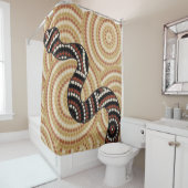 Aboriginal slangenschilderij douchegordijn (In situ)