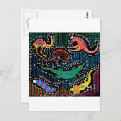 Aboriginal stijl briefkaart (Voorkant / Achterkant)