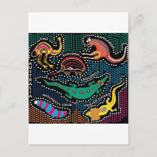 Aboriginal stijl briefkaart