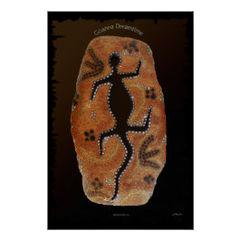 Aboriginal-stijl Goanna Art Poster