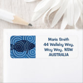 Aboriginal stit schilder fish etiket (Insitu)