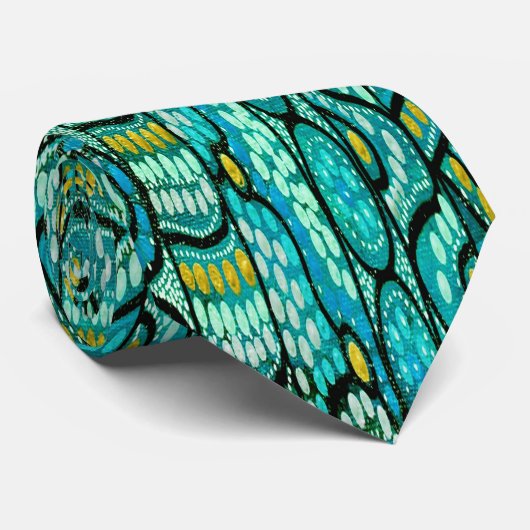 Aboriginal Stropdas De reis blauw (Opgerold)